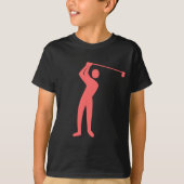 Golfspielen - tropisches Rosa T-Shirt (Vorderseite)