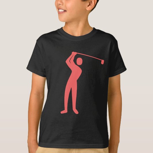 Golfspielen - tropisches Rosa T-Shirt (Vorderseite)