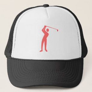 Golfspielen - tropisches Rosa Truckerkappe