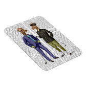 Golfspielen von Giraffen 2 Magnet (Rechte Seite)