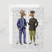 Golfspielen von Giraffen 2 Postkarte (Vorne/Hinten)