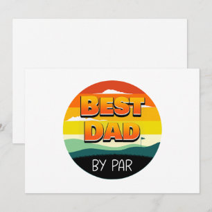 Golfspielender Golfer-Vater Bester Vater Nach Par Feiertagskarte
