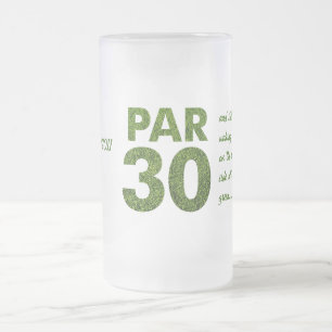 Golfspieler-30. Geburtstags-Party-Gleichheit 30 Mattglas Bierglas