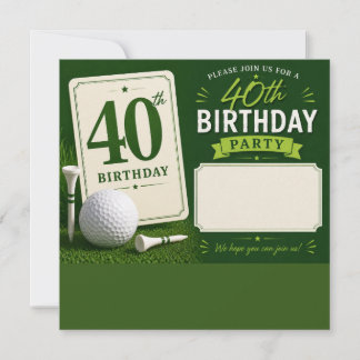Golfspieler 40. Geburtstag Einladung zur Geburtsta