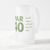 Golfspieler-40. Geburtstags-Party Mattglas Bierglas (VorderseiteRechts)