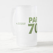 Golfspieler-70. Geburtstags-Party Mattglas Bierglas (Vorderseite Links)