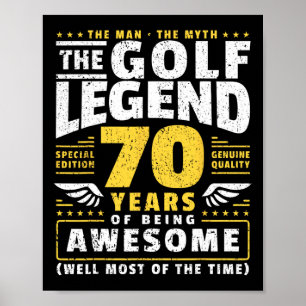 Golfspieler 70 Jahre alt Golfer Poster