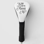 Golfspieler Antrag Geschenk - „Willst du mich heir Golf Headcover (Vorderseite)