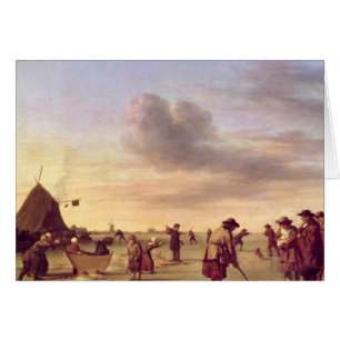 Golfspieler auf dem Eis nahe Haarlem, 1668