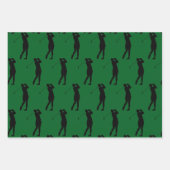 Golfspieler auf dem Green Geschenkpapier Set (Vorderseite)