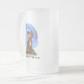 Golfspieler-Bier-Tasse Mattglas Bierglas (Vorderseite Links)