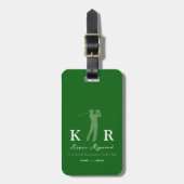 Golfspieler Cool Klassisch Monogramm Gepäckanhänger (Vorderseite vertikal)