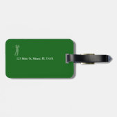 Golfspieler Cool Klassisch Monogramm Gepäckanhänger (Rückseite horizontal)