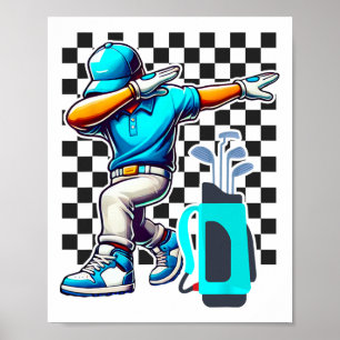Golfspieler Dabbing Golfer Golfspielen Funny Boys Poster