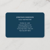 Golfspieler  Dunkelblau Business Visitenkarte (Rückseite)