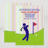 Golfspieler-Einladung Einladung (Vorne/Hinten)