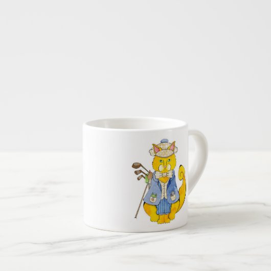 Golfspieler-Espresso-Schale Espressotasse (Vorderseite Rechts)