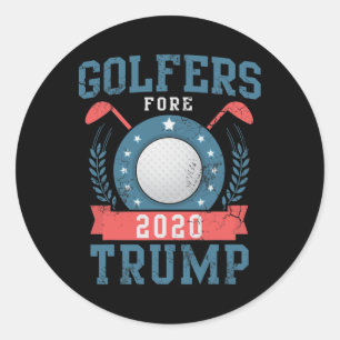 Golfspieler für Trump Wahl Golf Golfen Republikane Runder Aufkleber
