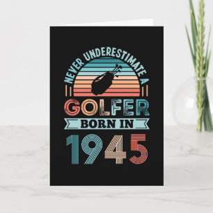 Golfspieler geboren 1945 Golfen 80. Geburtstagsges Karte