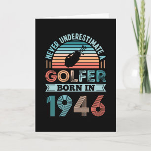 Golfspieler geboren 1946 Golfen 80. Geburtstagsges Karte