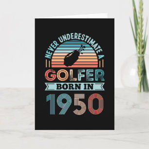 Golfspieler geboren 1950 Golfen 70. Geburtstagsges Karte