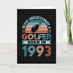 Golfspieler geboren 1993 Golfen 30. Geburtstagsges Karte