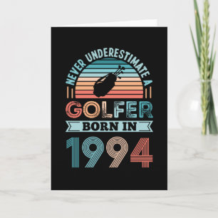 Golfspieler geboren 1994 Golfen 30. Geburtstagsges Karte