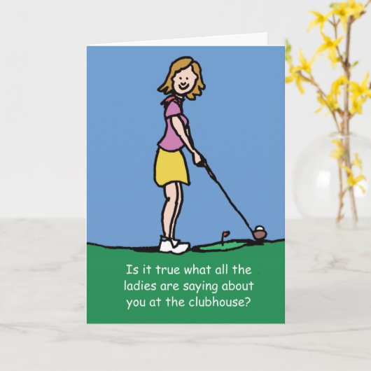 Golfspieler-Geburtstagskarte Karte (Gelbe Blume)