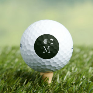 Golfspieler Geschenk Golfen Minimalistisch Monogra Golfball