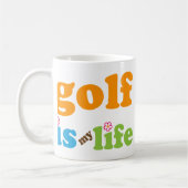 Golfspieler-Geschenk-Mädchen Kaffeetasse (Links)