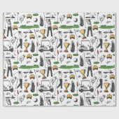 Golfspieler Geschenkpapier (Flach)