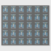 Golfspieler Geschenkpapier (Flach)