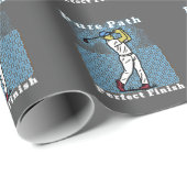 Golfspieler Geschenkpapier (Rolleneckpunkt)