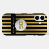 Golfspieler | Goldinitialen Case-Mate iPhone Hülle (Rückseite (Horizontal))