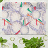 Golfspieler; Golf-Ball-u. T-Shirt-Muster Handtuch (Gefaltet)