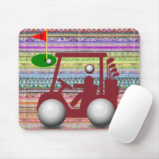 Golfspieler Golf Cart Mousepad! Mousepad (Mit Mouse)