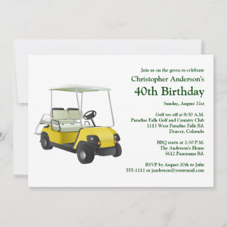 Golfspieler-Golf-Golf spielende 40. Einladung