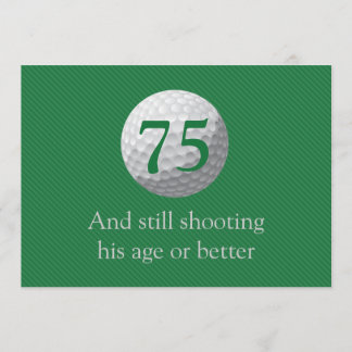 Golfspieler-Golf-Golf spielende Grün-75. Einladung