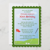 Golfspieler-Golf-Golf spielender Ball-und Einladung (Vorderseite)