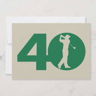 Golfspieler-Golf-Grün-Beige-40. Einladung