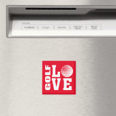 Golfspieler, Golf Liebe Magnet (In Situ (Geschirrspüler))