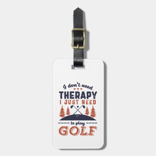 Golfspieler Golfer der Sonne Ich brauche keine The Gepäckanhänger (Vorderseite vertikal)