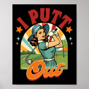 Golfspieler Golfer Golfclub Par Tee Zeit I Putt O Poster