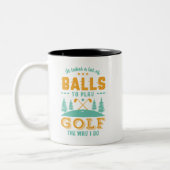 Golfspieler Golfer Golfplatz Golfplatz Golfplatz Zweifarbige Tasse (Links)