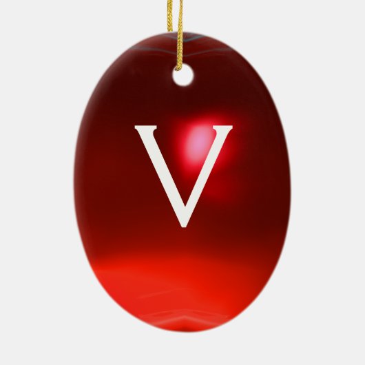 GOLFSPIELER, GOLFER RED RUBY, GREEN EMERALD MONOGR KERAMIKORNAMENT (Hinten)