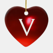 GOLFSPIELER, GOLFROTES RUBY-MONOGRAM KERAMIKORNAMENT (Hinten)