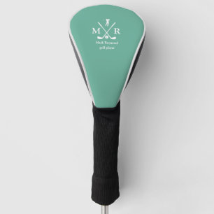 Golfspieler - Golfspieler-Monogramm Türkisblau Golf Headcover