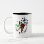 GOLFSPIELER-GROSSVATER ZWEIFARBIGE TASSE (Links)