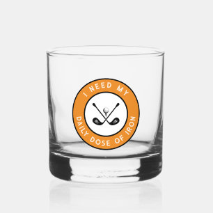 Golfspieler Humor Golf Eisen Lustig Sport Orange S Whiskyglas