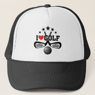 Golfspieler, I Liebe Golf Truckerkappe